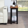 image:imageConvenience Concepts Designs2Go Baja Chairside End Table 2375 Modern Living Room Table with Storage Shelf Transitional Bedside Table Barnwood Black