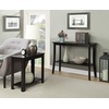 image:imageConvenience Concepts Designs2Go Baja Chairside End Table 2375 Modern Living Room Table with Storage Shelf Transitional Bedside Table WhiteBlack