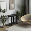 image:imageConvenience Concepts Designs2Go Baja Chairside End Table 2375 Modern Living Room Table with Storage Shelf Transitional Bedside Table WhiteBlack
