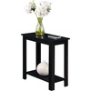 image:imageConvenience Concepts Designs2Go Baja Chairside End Table 2375 Modern Living Room Table with Storage Shelf Transitional Bedside Table WhiteBlack