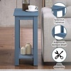 image:imageConvenience Concepts Designs2Go Baja Chairside End Table 2375 Modern Living Room Table with Storage Shelf Transitional Bedside Table WhiteDusty Blue