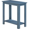 image:imageConvenience Concepts Designs2Go Baja Chairside End Table 2375 Modern Living Room Table with Storage Shelf Transitional Bedside Table WhiteDusty Blue