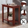 image:imageConvenience Concepts Designs2Go Baja Chairside End Table 2375 Modern Living Room Table with Storage Shelf Transitional Bedside Table WhiteMahogany