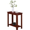 image:imageConvenience Concepts Designs2Go Baja Chairside End Table 2375 Modern Living Room Table with Storage Shelf Transitional Bedside Table WhiteMahogany