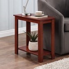 image:imageConvenience Concepts Designs2Go Baja Chairside End Table 2375 Modern Living Room Table with Storage Shelf Transitional Bedside Table WhiteMahogany