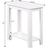 image:imageConvenience Concepts Designs2Go Baja Chairside End Table 2375 Modern Living Room Table with Storage Shelf Transitional Bedside Table WhiteWhite