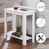 image:imageConvenience Concepts Designs2Go Baja Chairside End Table 2375 Modern Living Room Table with Storage Shelf Transitional Bedside Table WhiteWhite