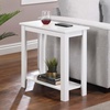image:imageConvenience Concepts Designs2Go Baja Chairside End Table 2375 Modern Living Room Table with Storage Shelf Transitional Bedside Table WhiteWhite
