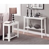 image:imageConvenience Concepts Designs2Go Baja Chairside End Table 2375 Modern Living Room Table with Storage Shelf Transitional Bedside Table WhiteWhite