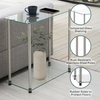 image:imageConvenience Concepts Designs2Go Classic Glass 2 Tier Chairside End Table 2375  Modern Contemporary Side Table with Storage Shelves for Living Room Bathroom Bedroom Office Glass Chrome