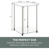 image:imageConvenience Concepts Designs2Go Classic Glass 2 Tier Square End Table 1575  Modern Side Table for Living Room Tempered Glass Table with Storage Shelves for Bathroom Bedroom Office GlassChrome