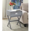 image:imageConvenience Concepts Designs2Go Landon End Table 19  Modern Side Accent with Storage Drawer for Transitional Contemporary Living amp Family Room Sea Foam BlueGrey