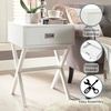 image:imageConvenience Concepts Designs2Go Landon End Table 19  Modern Side Accent with Storage Drawer for Transitional Contemporary Living amp Family Room Sea Foam BlueWhite