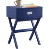 image:imageConvenience Concepts Designs2Go Landon End Table 19  Modern Side Accent with Storage Drawer for Transitional Contemporary Living amp Family Room Sea Foam BlueCobalt Blue