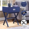 image:imageConvenience Concepts Designs2Go Landon End Table 19  Modern Side Accent with Storage Drawer for Transitional Contemporary Living amp Family Room Sea Foam BlueCobalt Blue