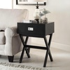 image:imageConvenience Concepts Designs2Go Landon End Table 19  Modern Side Accent with Storage Drawer for Transitional Contemporary Living amp Family Room Sea Foam BlueBlack