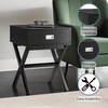 image:imageConvenience Concepts Designs2Go Landon End Table 19  Modern Side Accent with Storage Drawer for Transitional Contemporary Living amp Family Room Sea Foam BlueBlack
