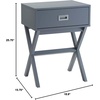 image:imageConvenience Concepts Designs2Go Landon End Table 19  Modern Side Accent with Storage Drawer for Transitional Contemporary Living amp Family Room Sea Foam BlueGrey