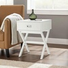 image:imageConvenience Concepts Designs2Go Landon End Table 19  Modern Side Accent with Storage Drawer for Transitional Contemporary Living amp Family Room Sea Foam BlueWhite