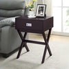 image:imageConvenience Concepts Designs2Go Landon End Table 19  Modern Side Accent with Storage Drawer for Transitional Contemporary Living amp Family Room Sea Foam BlueEspresso