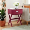 image:imageConvenience Concepts Designs2Go Landon End Table 19  Modern Side Accent with Storage Drawer for Transitional Contemporary Living amp Family Room Sea Foam BlueCranberry Red