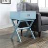 image:imageConvenience Concepts Designs2Go Landon End Table 19  Modern Side Accent with Storage Drawer for Transitional Contemporary Living amp Family Room Sea Foam BlueSea Foam Blue