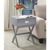 image:imageConvenience Concepts Designs2Go Landon End Table 19  Modern Side Accent with Storage Drawer for Transitional Contemporary Living amp Family Room Sea Foam BlueGrey