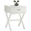 image:imageConvenience Concepts Designs2Go Landon End Table 19  Modern Side Accent with Storage Drawer for Transitional Contemporary Living amp Family Room Sea Foam BlueWhite