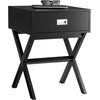 image:imageConvenience Concepts Designs2Go Landon End Table 19  Modern Side Accent with Storage Drawer for Transitional Contemporary Living amp Family Room Sea Foam BlueBlack