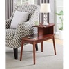 image:imageConvenience Concepts Designs2Go Maxwell Chairside End Table 28  2 Tier Narrow MidCentury Modern Side Accent with Storage Shelves for Living amp Family Room EspressoMahogany
