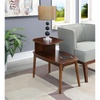 image:imageConvenience Concepts Designs2Go Maxwell Chairside End Table 28  2 Tier Narrow MidCentury Modern Side Accent with Storage Shelves for Living amp Family Room EspressoEspresso