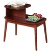 image:imageConvenience Concepts Designs2Go Maxwell Chairside End Table 28  2 Tier Narrow MidCentury Modern Side Accent with Storage Shelves for Living amp Family Room EspressoMahogany