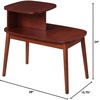 image:imageConvenience Concepts Designs2Go Maxwell Chairside End Table 28  2 Tier Narrow MidCentury Modern Side Accent with Storage Shelves for Living amp Family Room EspressoMahogany