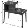 image:imageConvenience Concepts Designs2Go Maxwell Chairside End Table 28  2 Tier Narrow MidCentury Modern Side Accent with Storage Shelves for Living amp Family Room EspressoMahogany