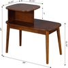 image:imageConvenience Concepts Designs2Go Maxwell Chairside End Table 28  2 Tier Narrow MidCentury Modern Side Accent with Storage Shelves for Living amp Family Room EspressoEspresso