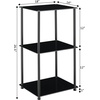image:imageConvenience Concepts Designs2Go Midnight Classic 3Tier Glass Square EndLamp Table Black GlassBlackBlack