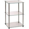 image:imageConvenience Concepts Designs2Go Midnight Classic 3Tier Glass Square EndLamp Table Black GlassGlass