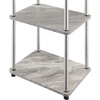 image:imageConvenience Concepts Designs2Go No Tools 3Tier End Table Faux Gray MarbleChromeFaux Gray Marble  Chrome