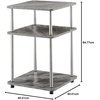 image:imageConvenience Concepts Designs2Go No Tools 3Tier End Table Faux Gray MarbleChromeFaux Gray Marble  Chrome