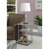 image:imageConvenience Concepts Designs2Go No Tools 3Tier End Table Faux Gray MarbleChromeFaux Gray Marble  Chrome