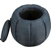 image:imageConvenience Concepts Designs4Comfort Daisy Accent Storage Ottoman 20  Round Modern Upholstered Foot Stool and Small Table with Tray Lid for Living Room Storage Ottoman Seat Dark Blue FabricBlue