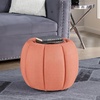image:imageConvenience Concepts Designs4Comfort Daisy Accent Storage Ottoman 20  Round Modern Upholstered Foot Stool and Small Table with Tray Lid for Living Room Storage Ottoman Seat Dark Blue FabricCoral