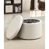 image:imageConvenience Concepts Designs4Comfort Round Shoe Ottoman Ivory