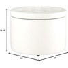 image:imageConvenience Concepts Designs4Comfort Round Shoe Ottoman Ivory