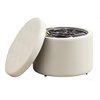 image:imageConvenience Concepts Designs4Comfort Round Shoe Ottoman Ivory