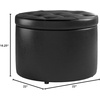image:imageConvenience Concepts Designs4Comfort Round Shoe Ottoman Tan FabricBlack