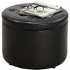 image:imageConvenience Concepts Designs4Comfort Round Shoe Ottoman Tan FabricBlack