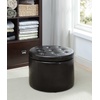 image:imageConvenience Concepts Designs4Comfort Round Shoe Ottoman Tan FabricBlack