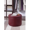 image:imageConvenience Concepts Designs4Comfort Round Shoe Ottoman Tan FabricBurgundy