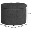 image:imageConvenience Concepts Designs4Comfort Round Shoe Ottoman Tan FabricGray Fabric